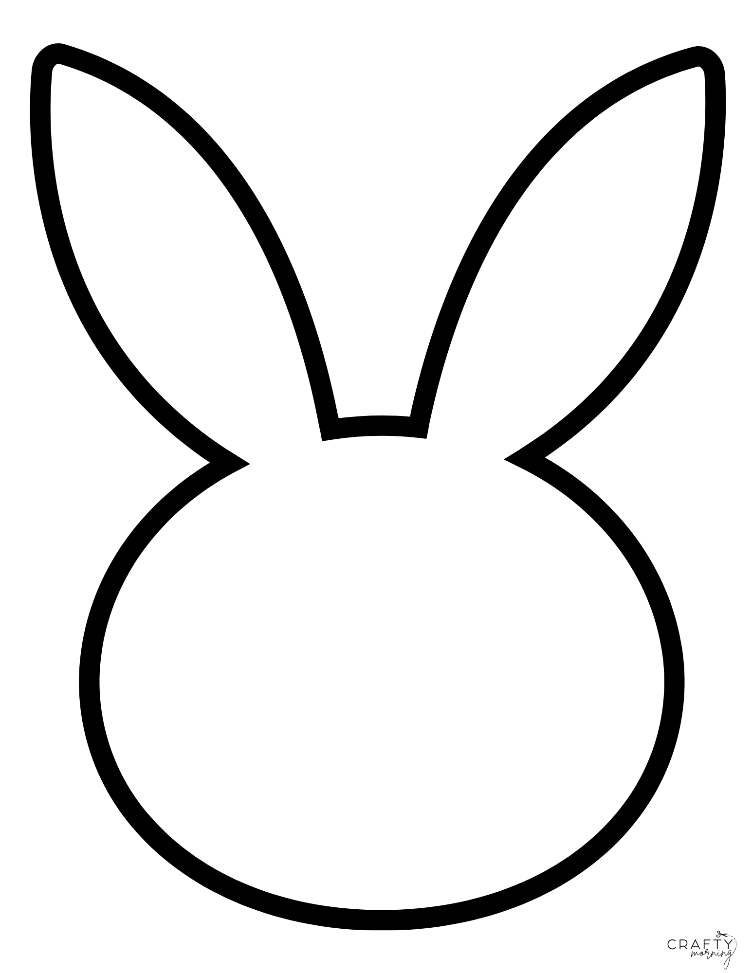 Bunny Face Template Printable