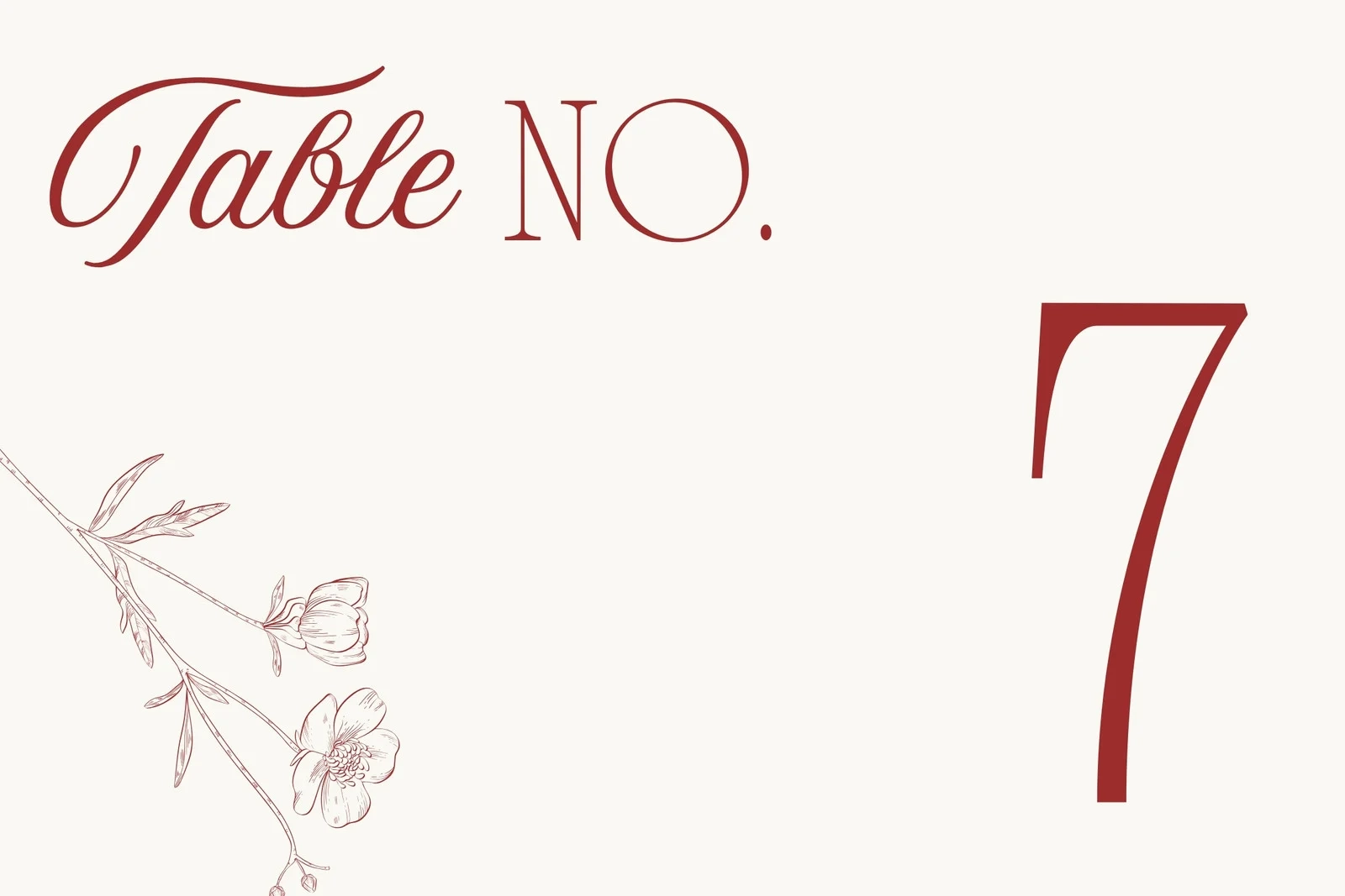 Free Customizable Table Number Card Templates Canva