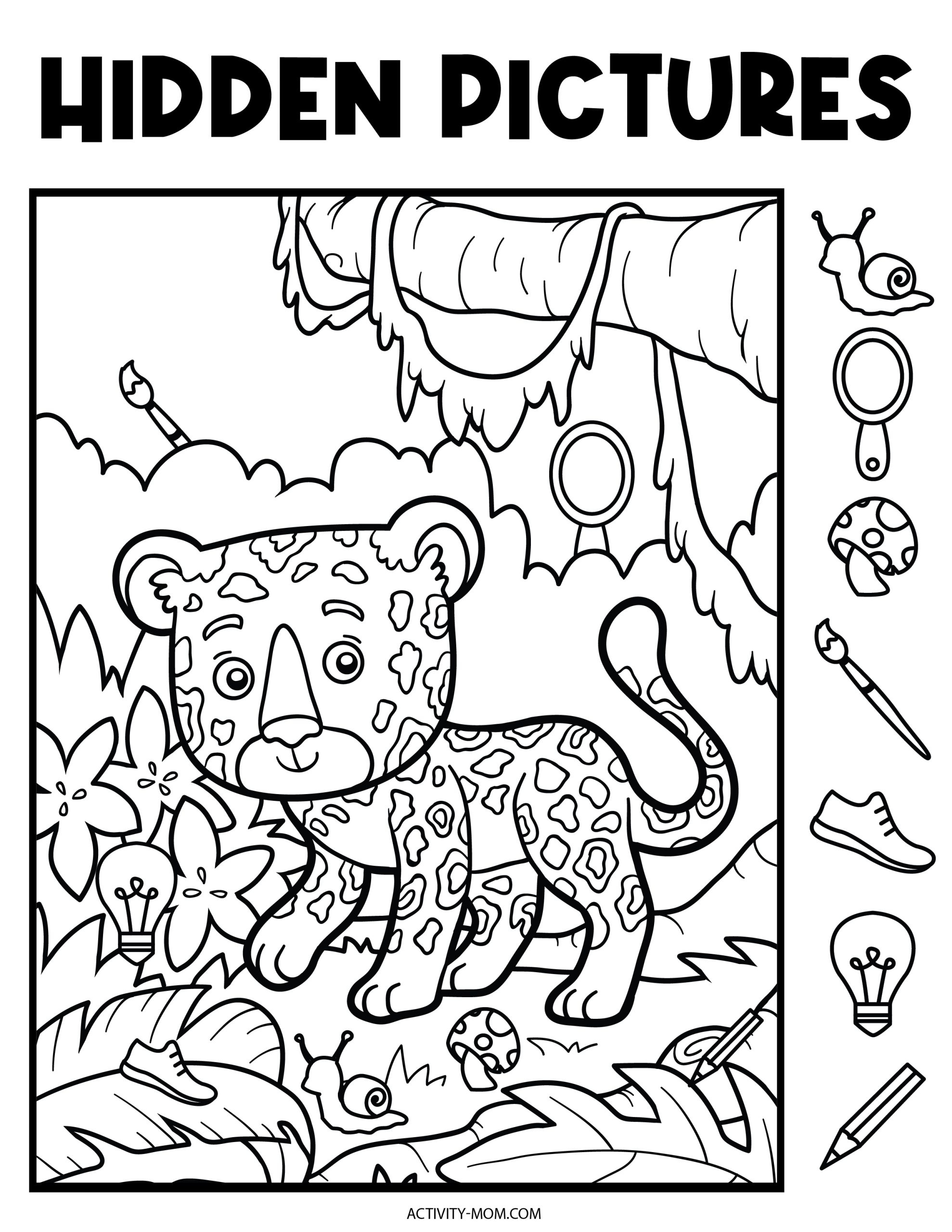 Find It Puzzles Hidden Object Printable