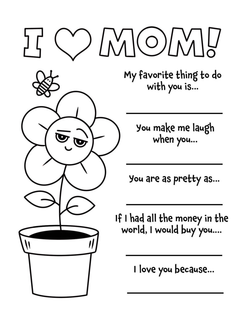 Free Mother s Day Printables And Mother s Day Craft For Preschool 