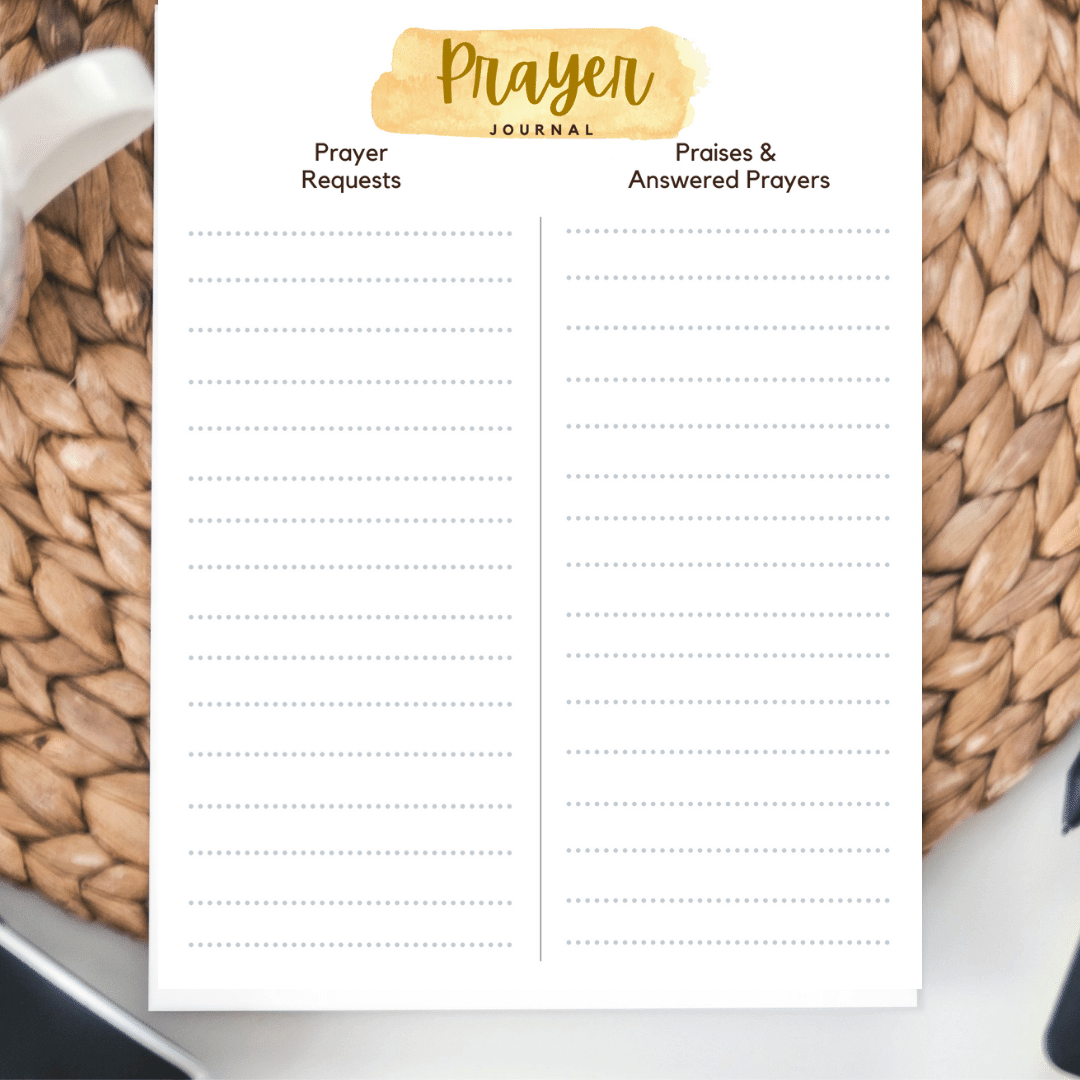 Free Printable Prayer Template