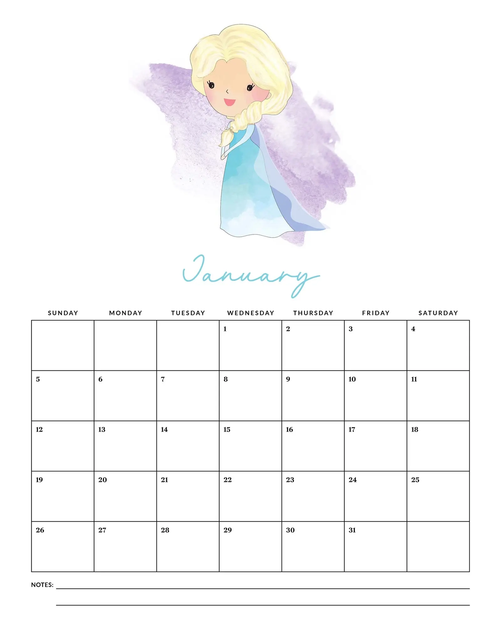 2025 Disney December Calendar Printable
