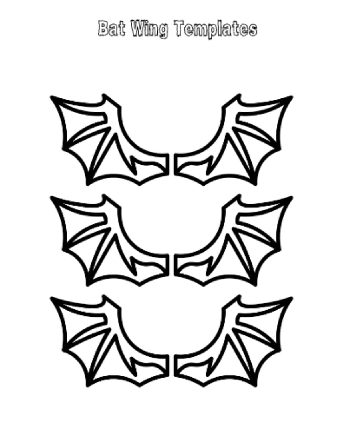 Bat Wing Template Printable