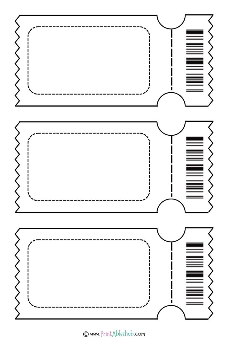 Ticket Templates Free Printable