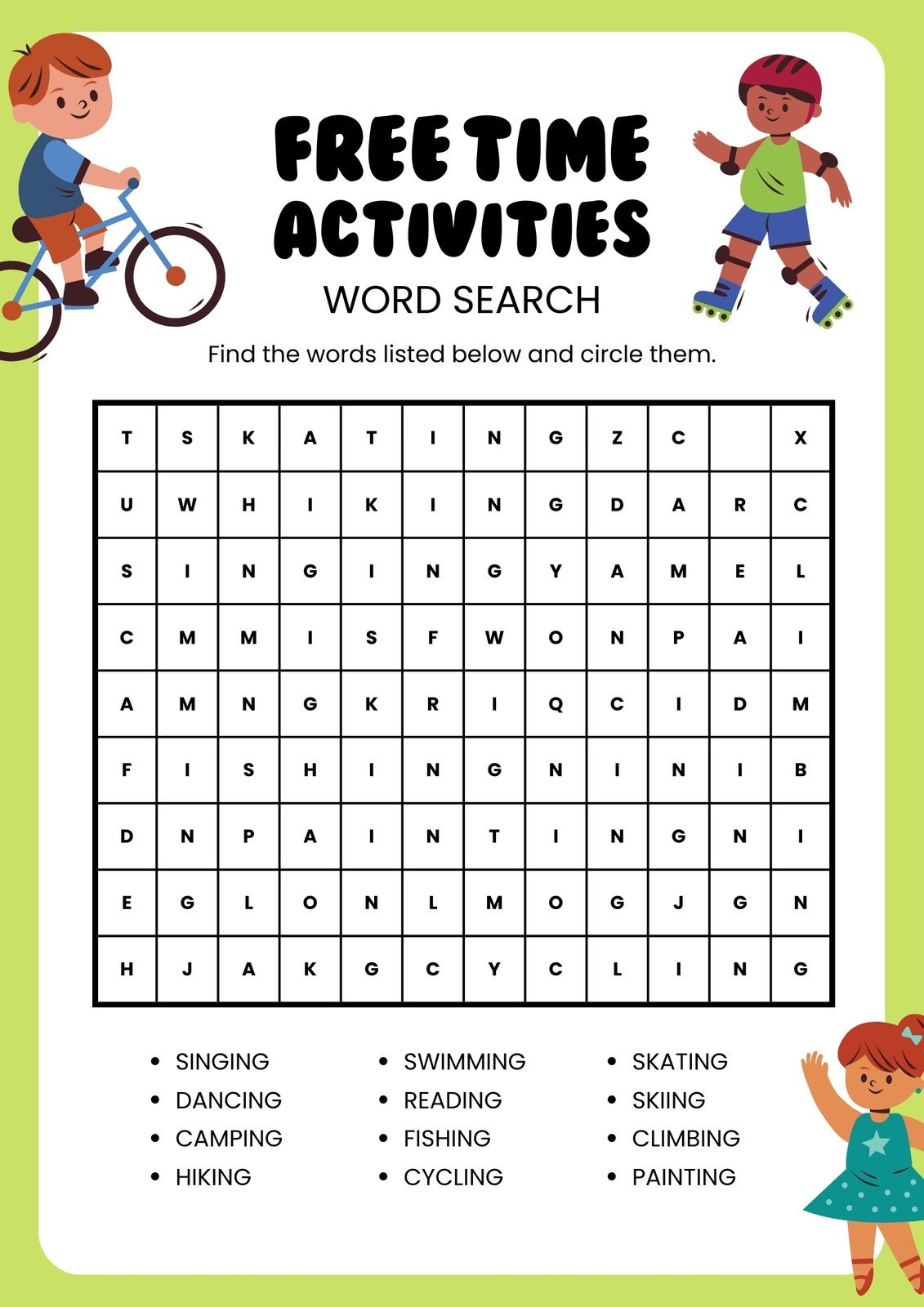 Printable English Worksheets