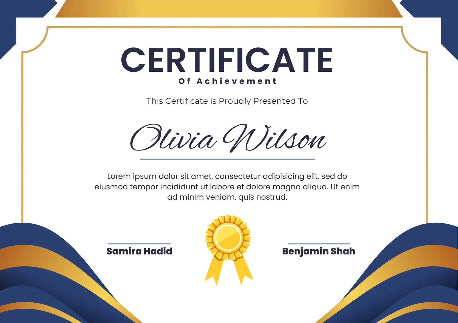 Printable Certificate Template