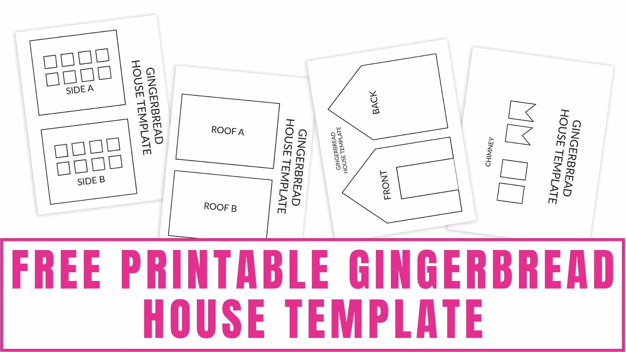 Large Gingerbread House Template Printable