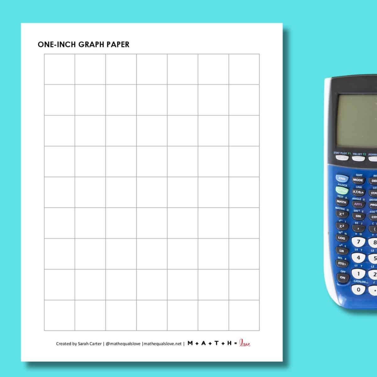 Free Printable One Inch Square Graph Paper
