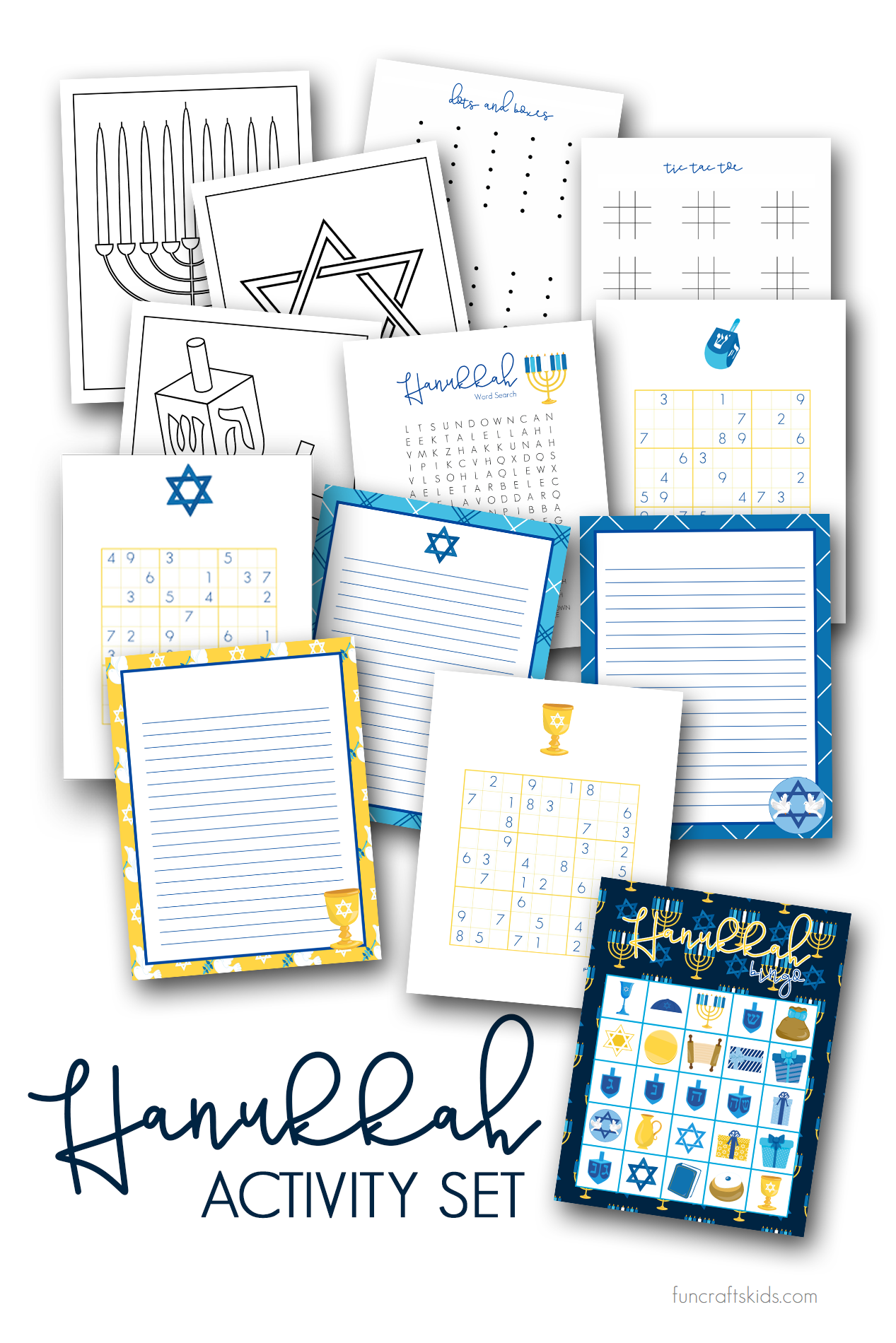 Free Printable Hanukkah Activity Set Fun Crafts Kids