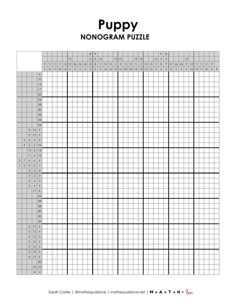 Printable Nonogram Puzzles