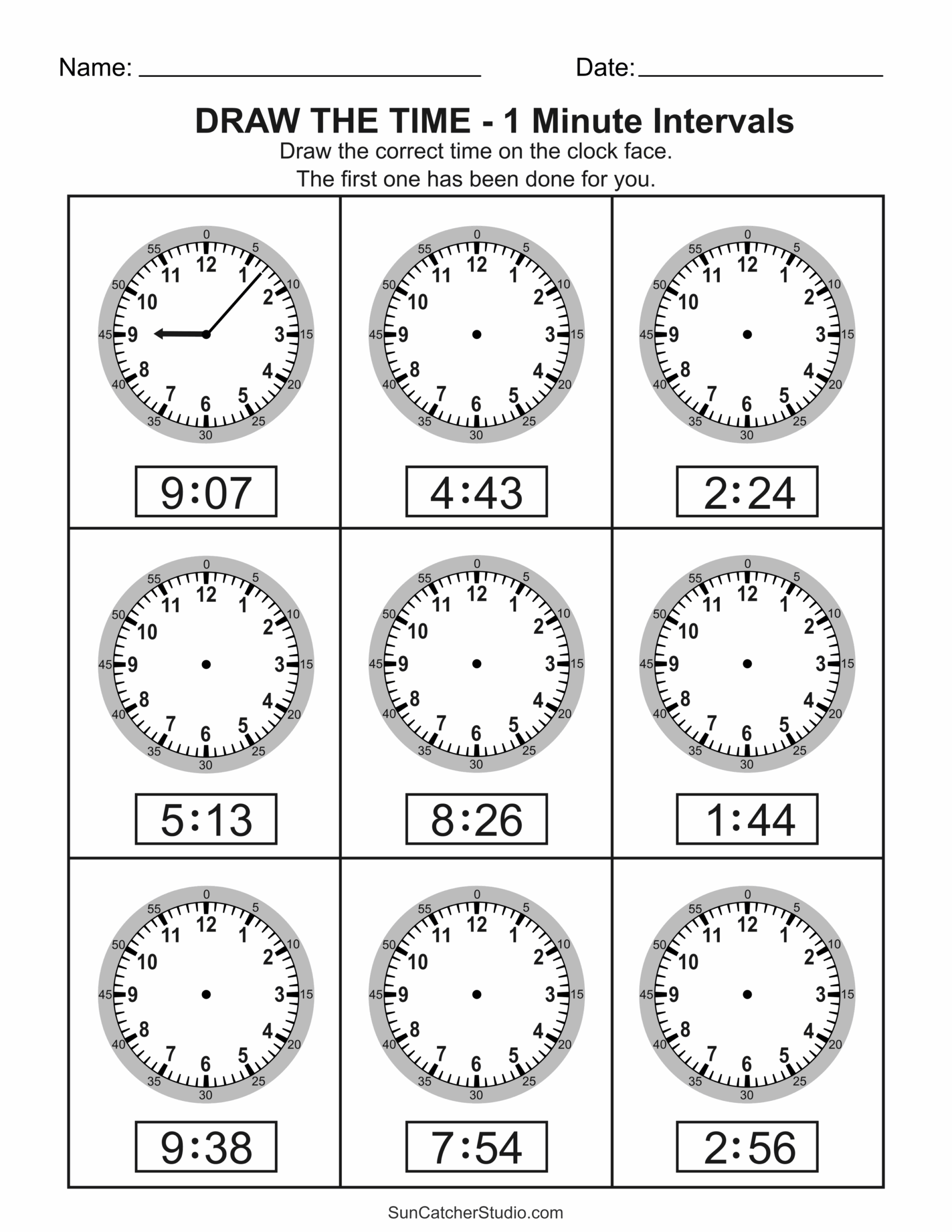 Free Printable Telling Time Worksheets Analog Clock Free 