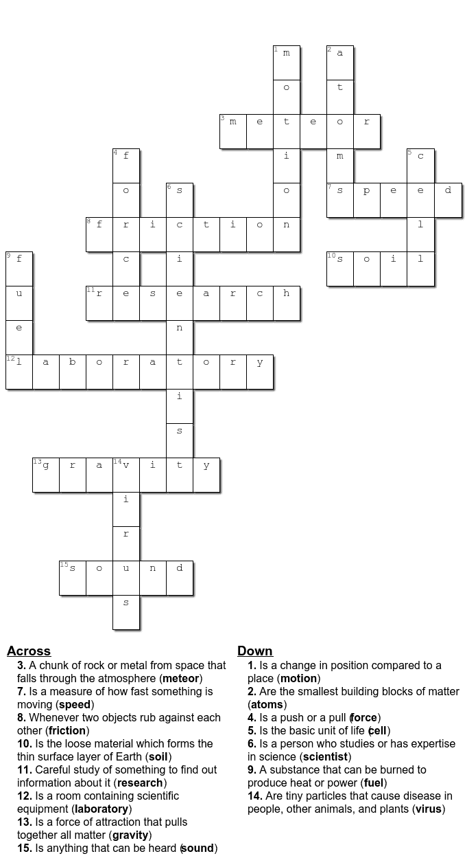 Free Medium Printable Crossword Puzzles