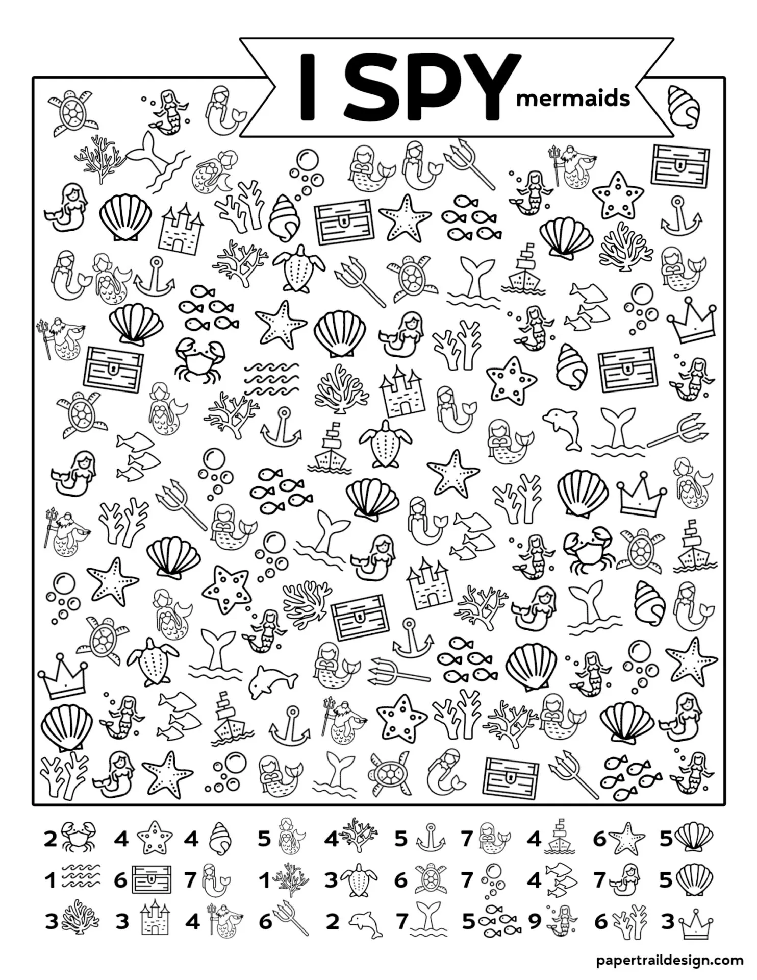 I Spy Sheet Printable