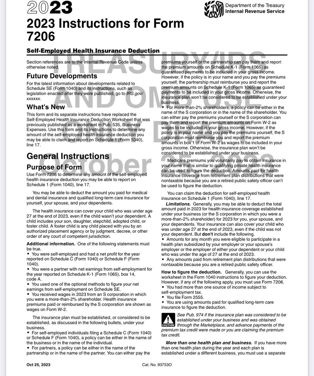 Glen Birnbaum X Draft Instructions To The New Form 7206 Were 