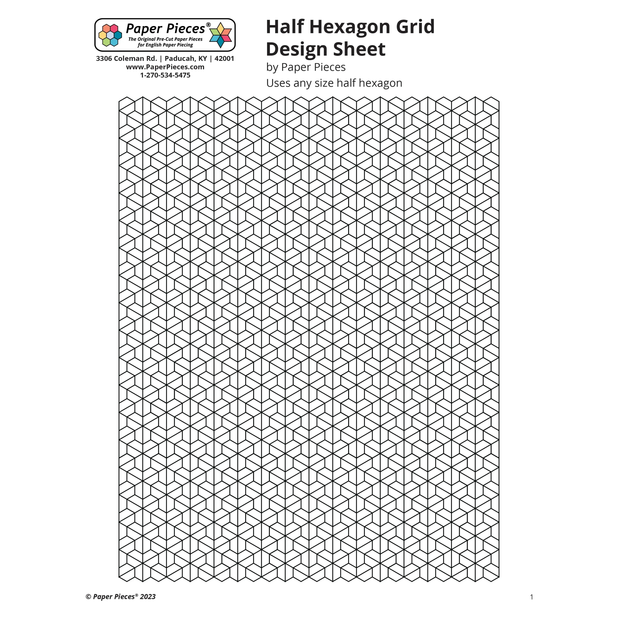 Printable Hexagon Graph Paper Free