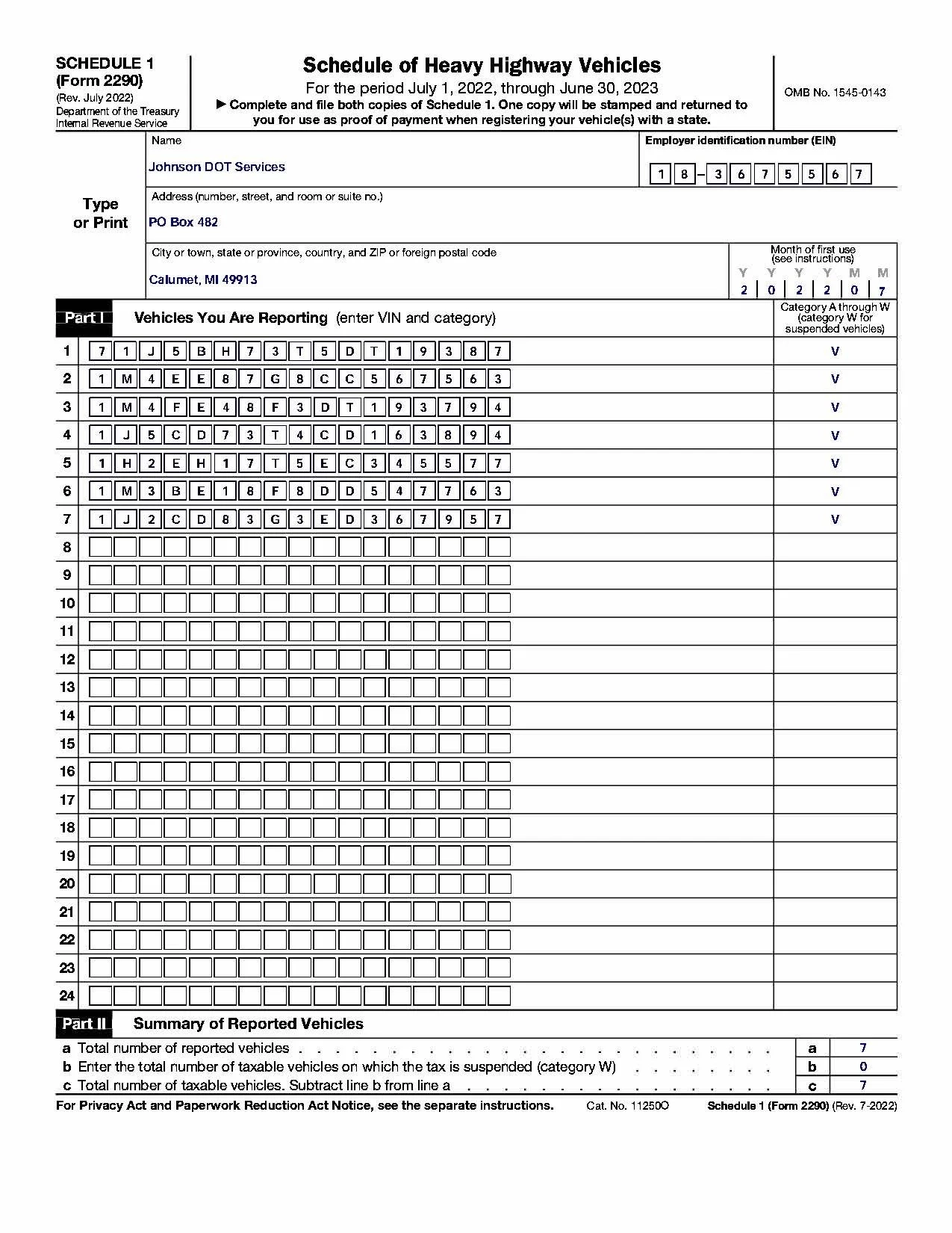 Irs Form 2290 Heavy Highway Vehicle Use Tax