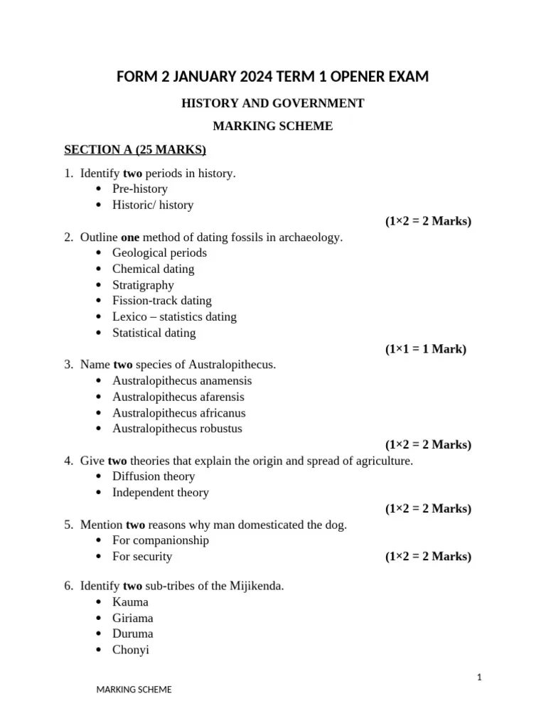 History Form 2 Opener MS PDF Crop Rotation Agriculture