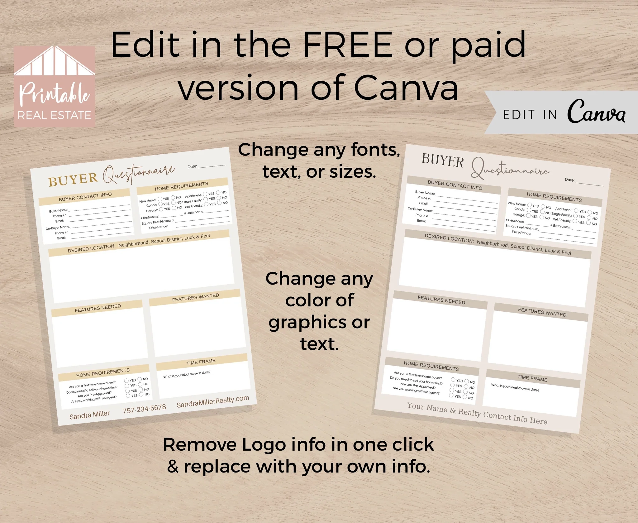 Buyer Guide Form Printable