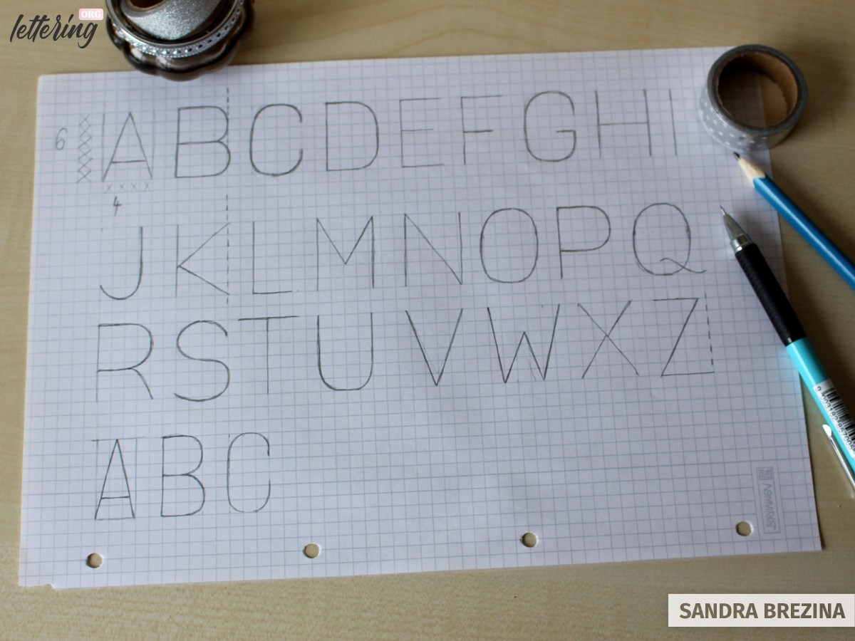 Lettering In Graphing Paper