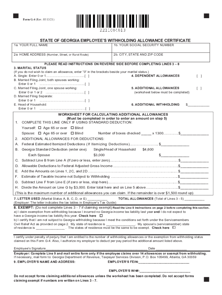 G4 Form 2025 Printable Pdf