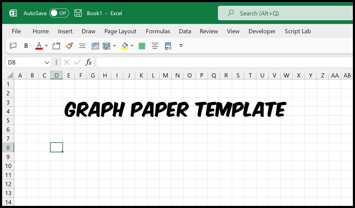 How To Print A Graph Paper In Excel Square Grid Template 