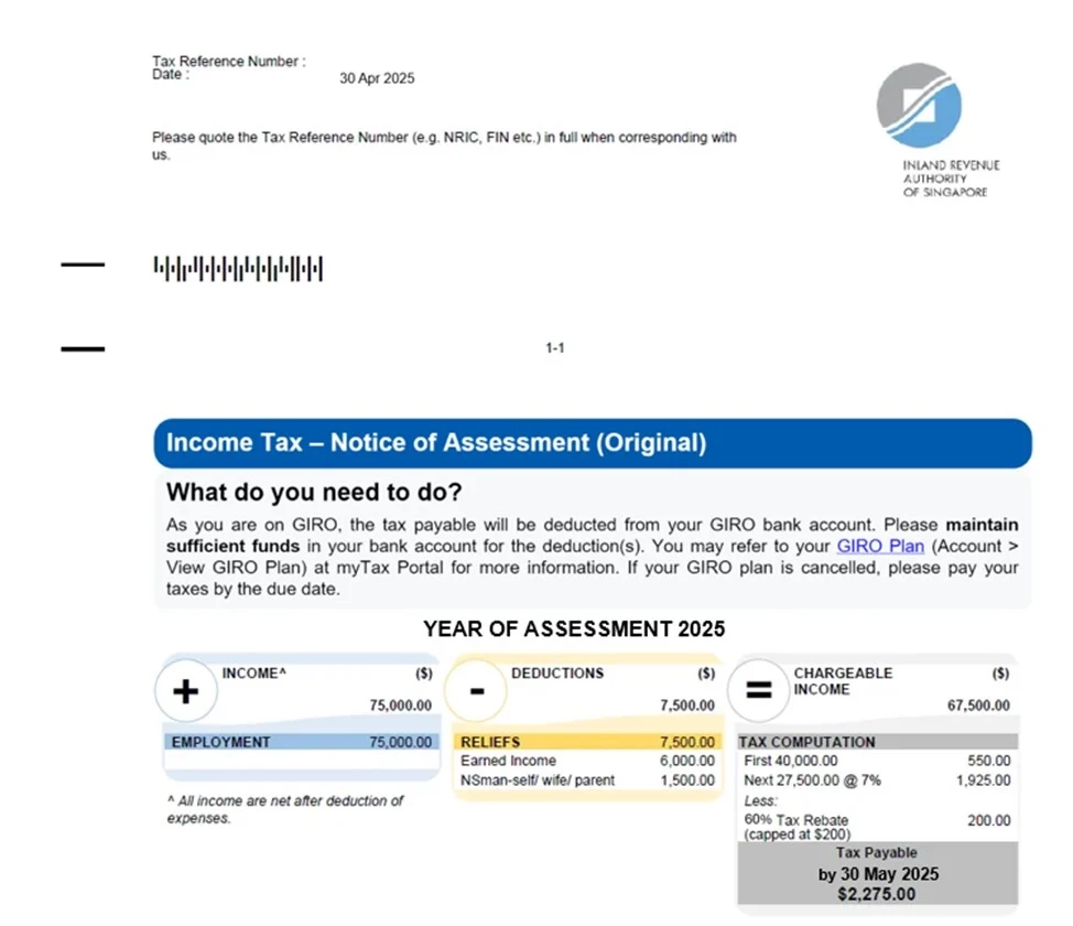 IRAS Understanding My Tax Assessment