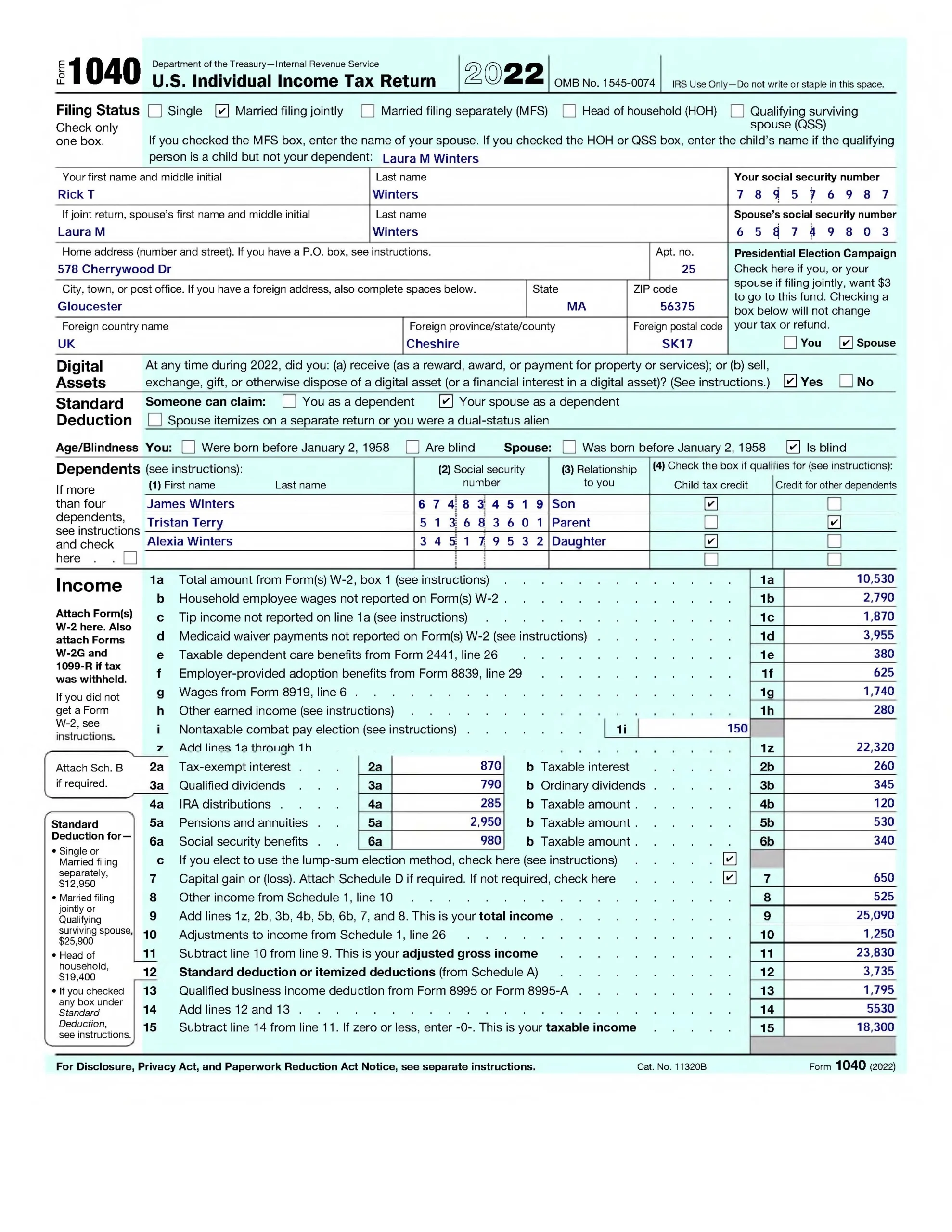 Irs Form Schedule 1 2022 Tax Brackets