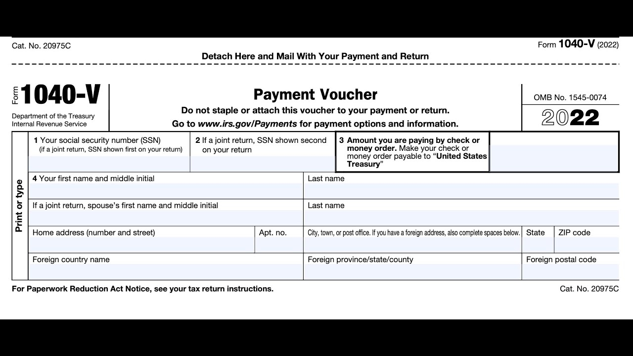 Irs Form 1040 V 2020