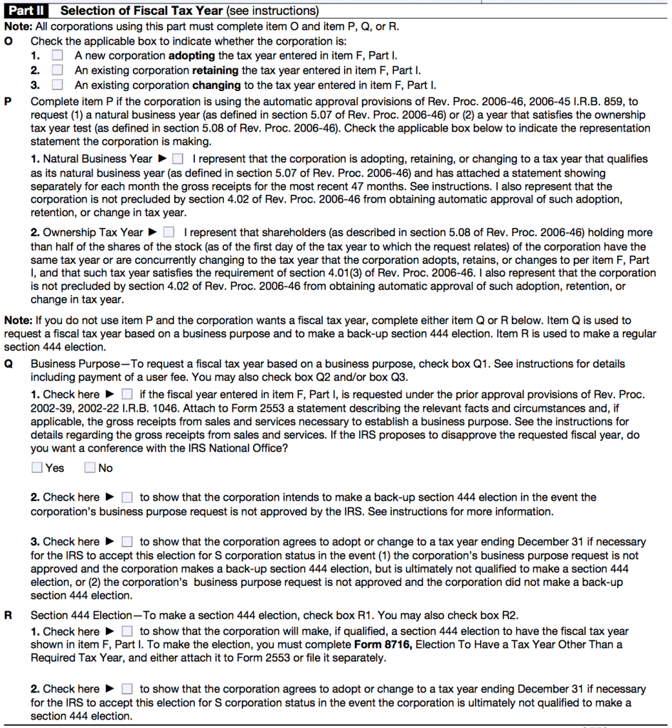 IRS Form 2553 Instructions How To Fill Out Form 2553 Excel 