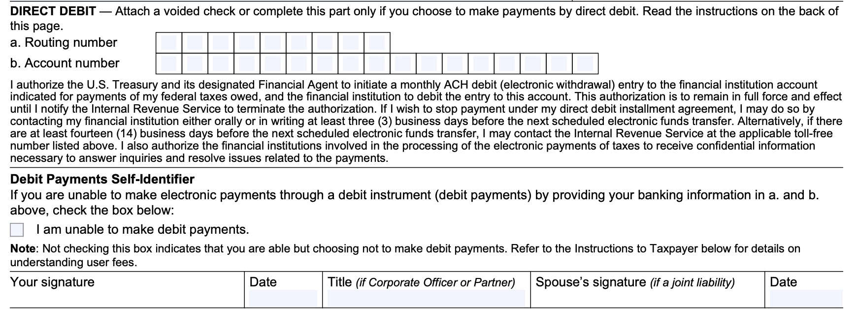 Irs Form 433-D Instructions