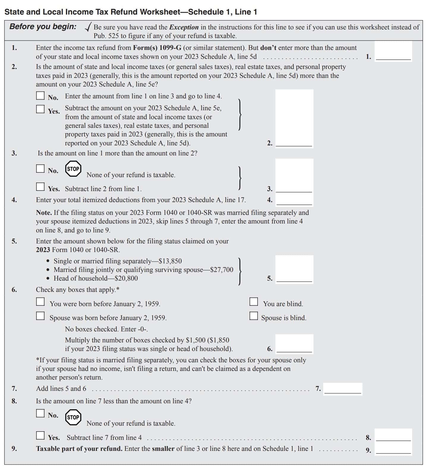 IRS Schedule 1 Instructions Additional Income amp AGI Adjustments