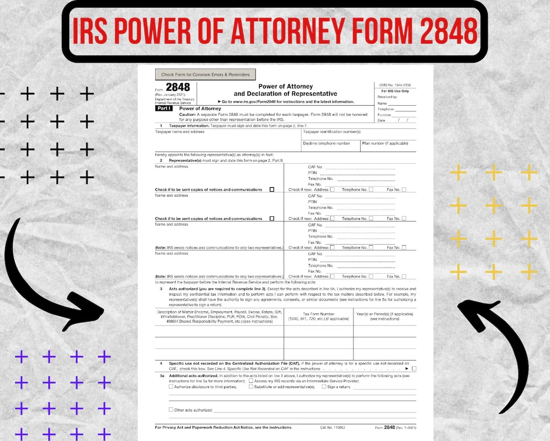 Irs Form Power Of Attorney 2848