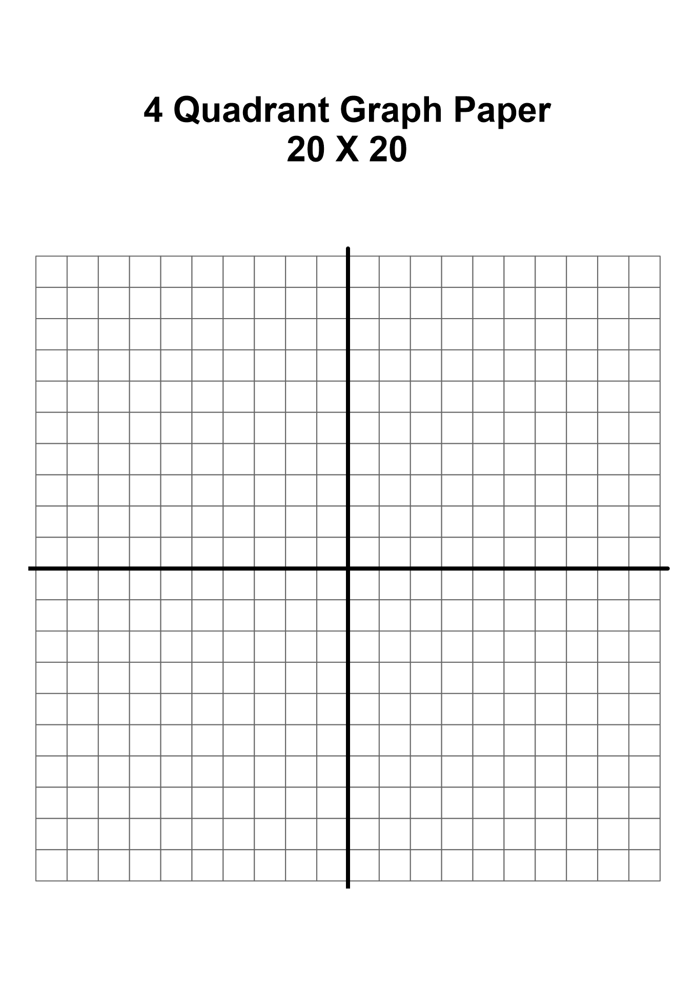 Printable Coordinate Plane Graph Paper