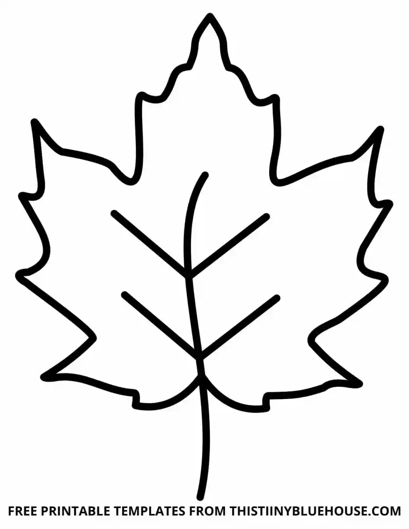 Large Printable Leaf Template