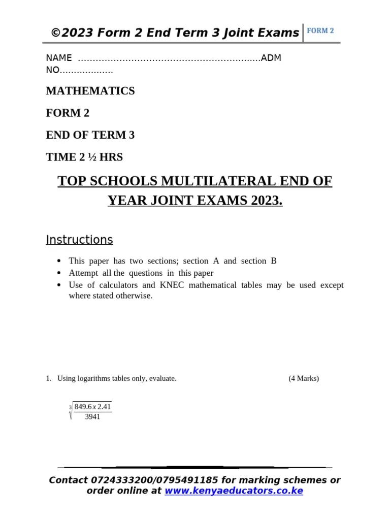 Mat F2 QNS PDF