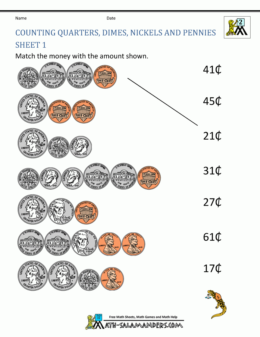 Money Worksheets For 2nd Grade Worksheets Library