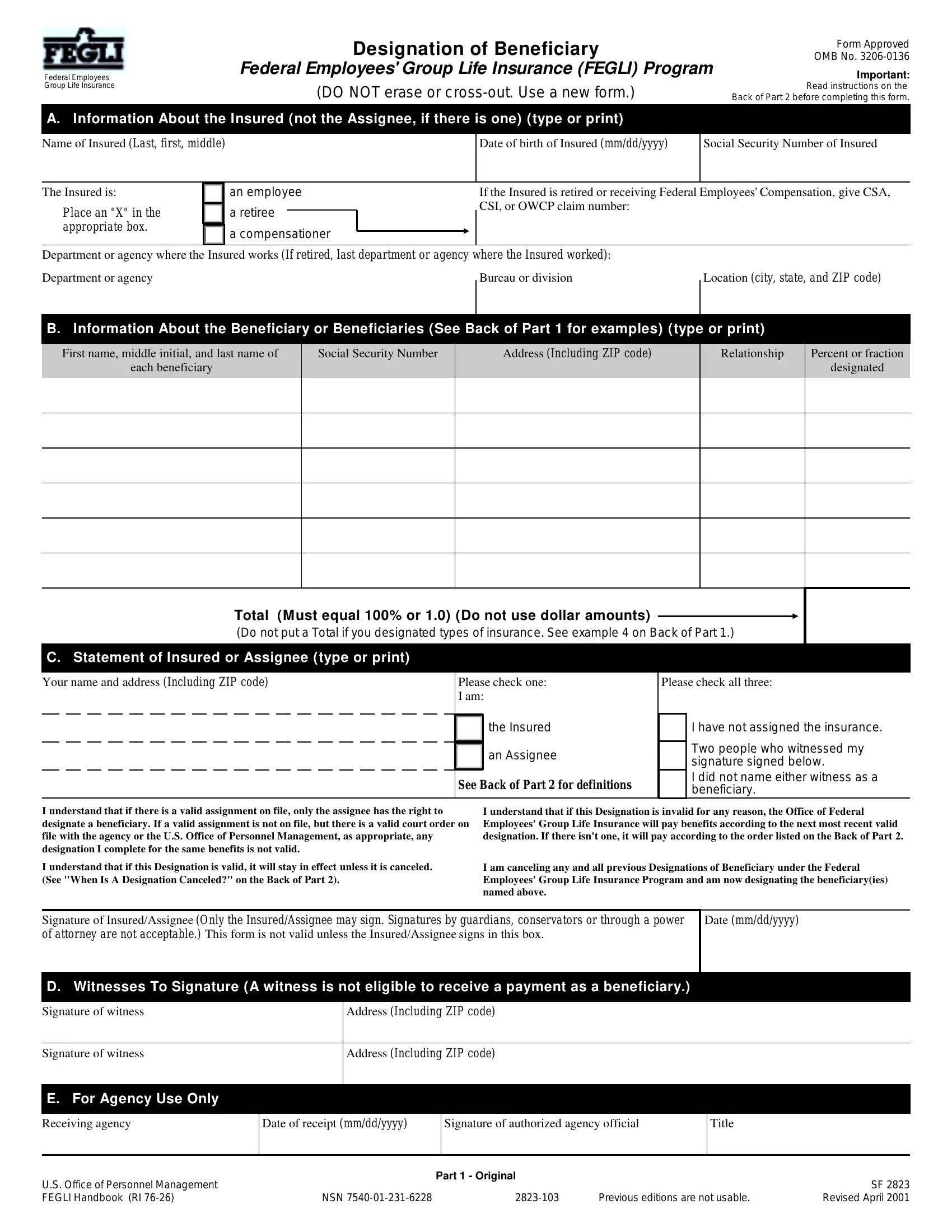 Omb Form 3206 0136 Fill Out Printable PDF Forms Online