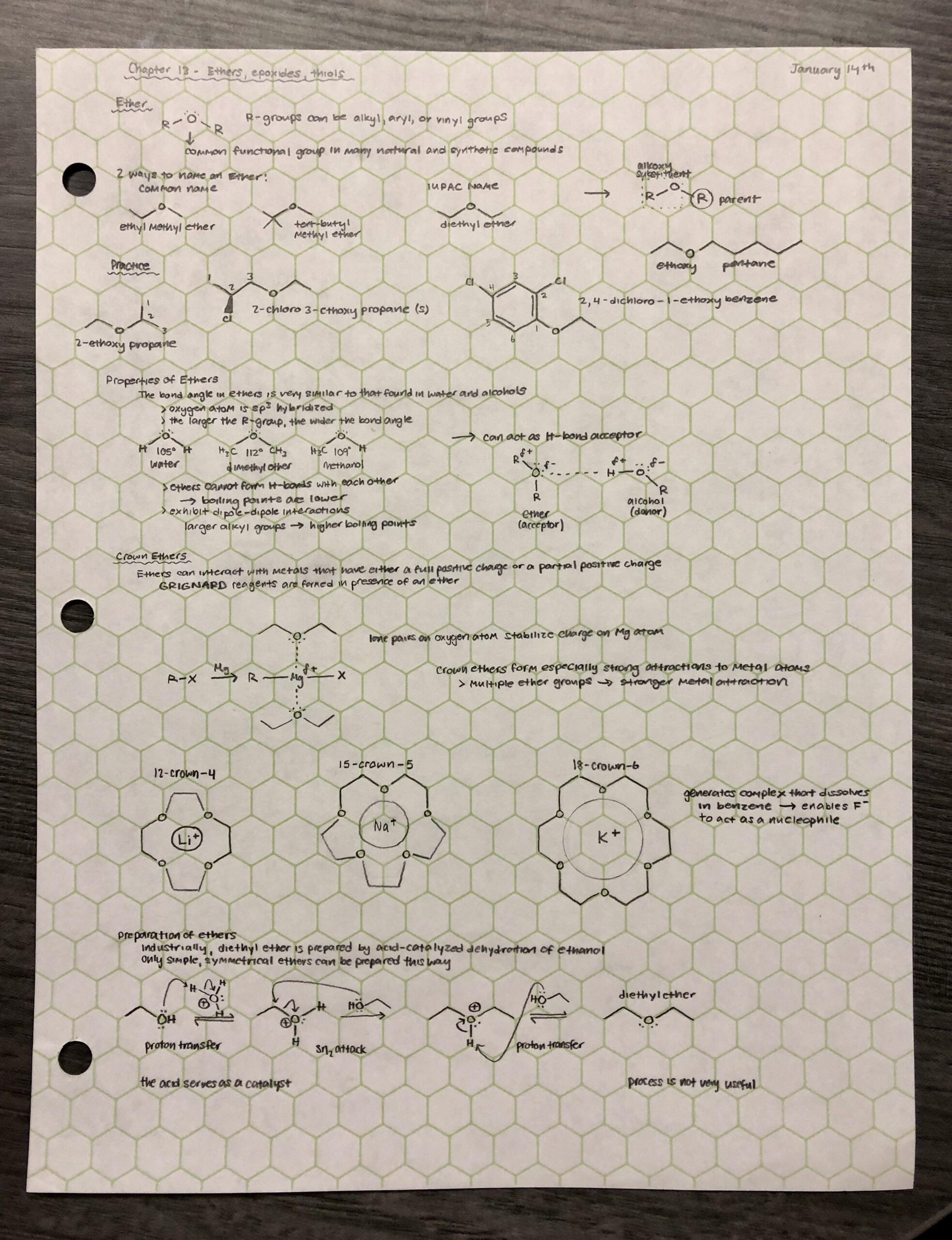 Hexagonal Graph Paper For Organic Chemistry