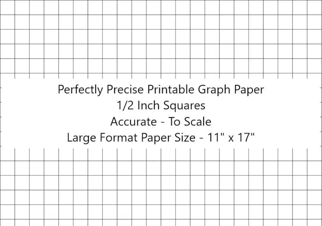 Printable Graph Paper 1/2 Inch Squares