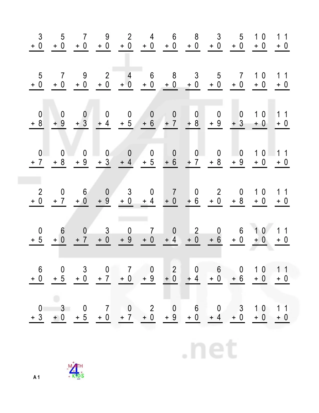 Addition Worksheets Free Printable