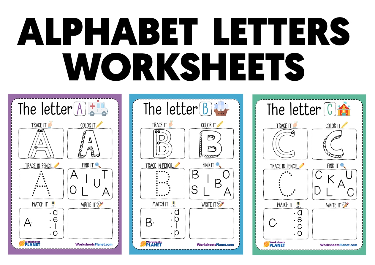 Printable Alphabet Letters Worksheets Super PACK Worksheets 