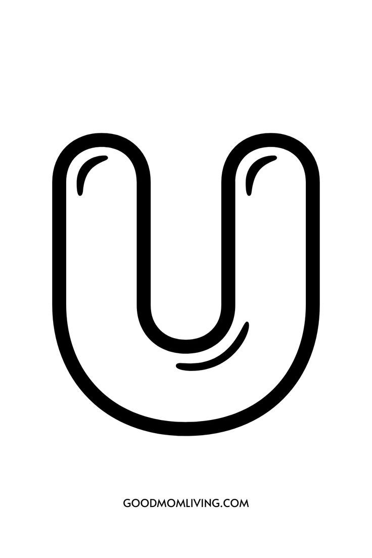 Printable Coloring Pages Letter U Bubble Letters