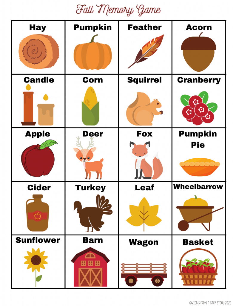 Free Printable Memory Games For Adults