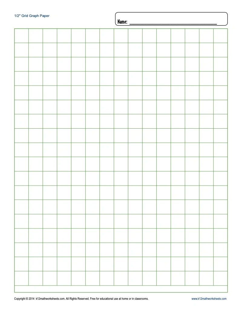 Printable Graph Paper 1/8