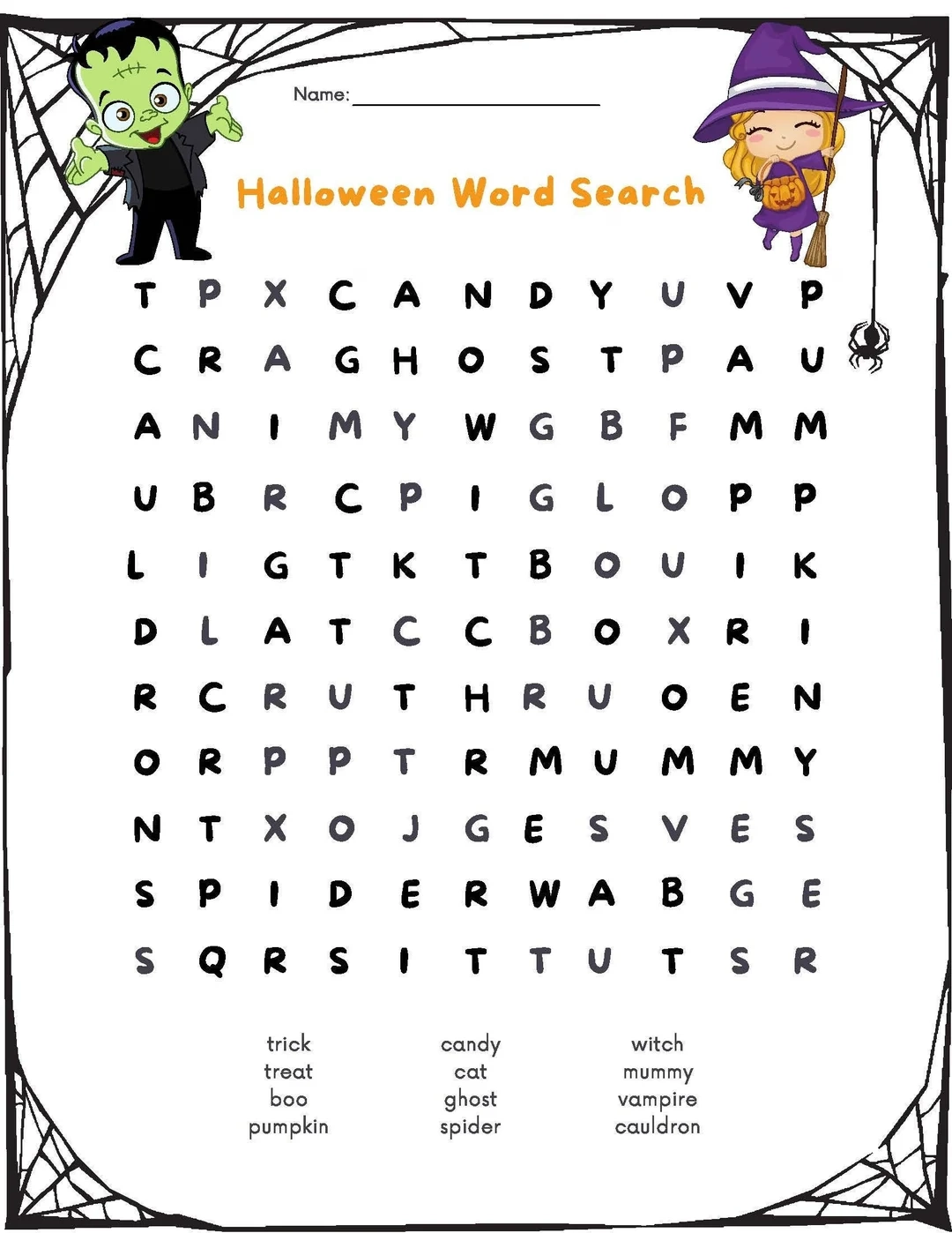 Halloween Printable Puzzles