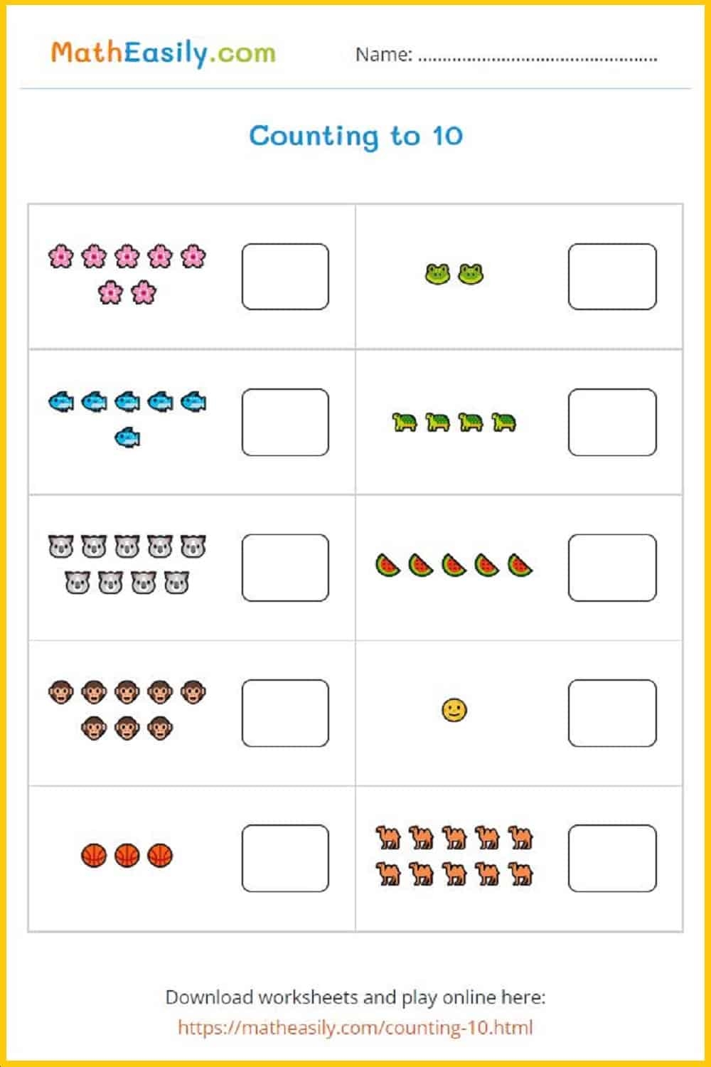 Free Printable Kindergarten Worksheets Math