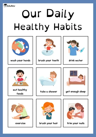 Healthy Habits For Kids Printable