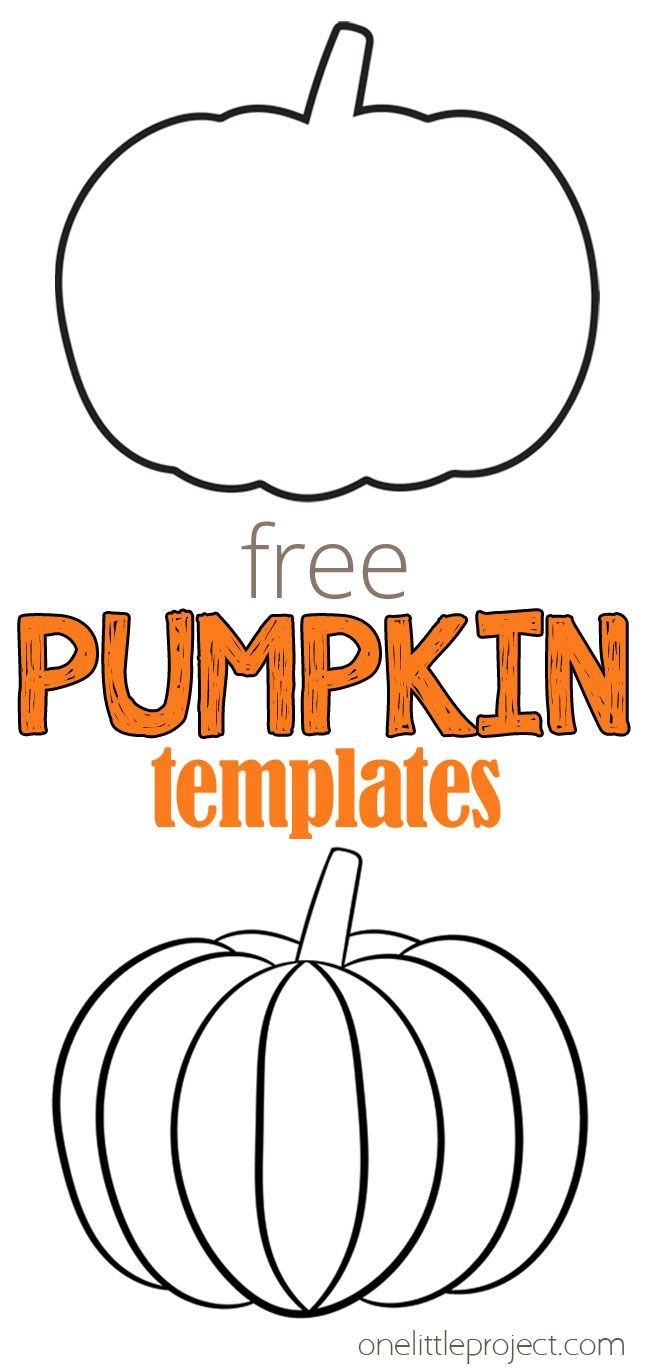 Pumpkin Template Free Printable Pumpkin Outlines One Little 