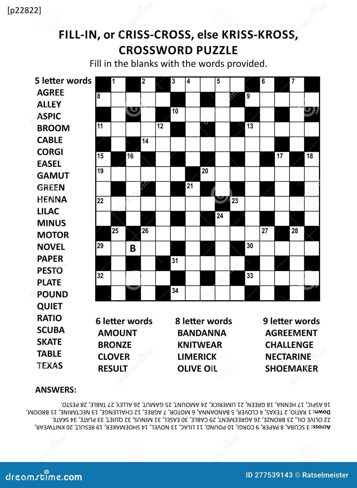 Printable Word Crossword Puzzles