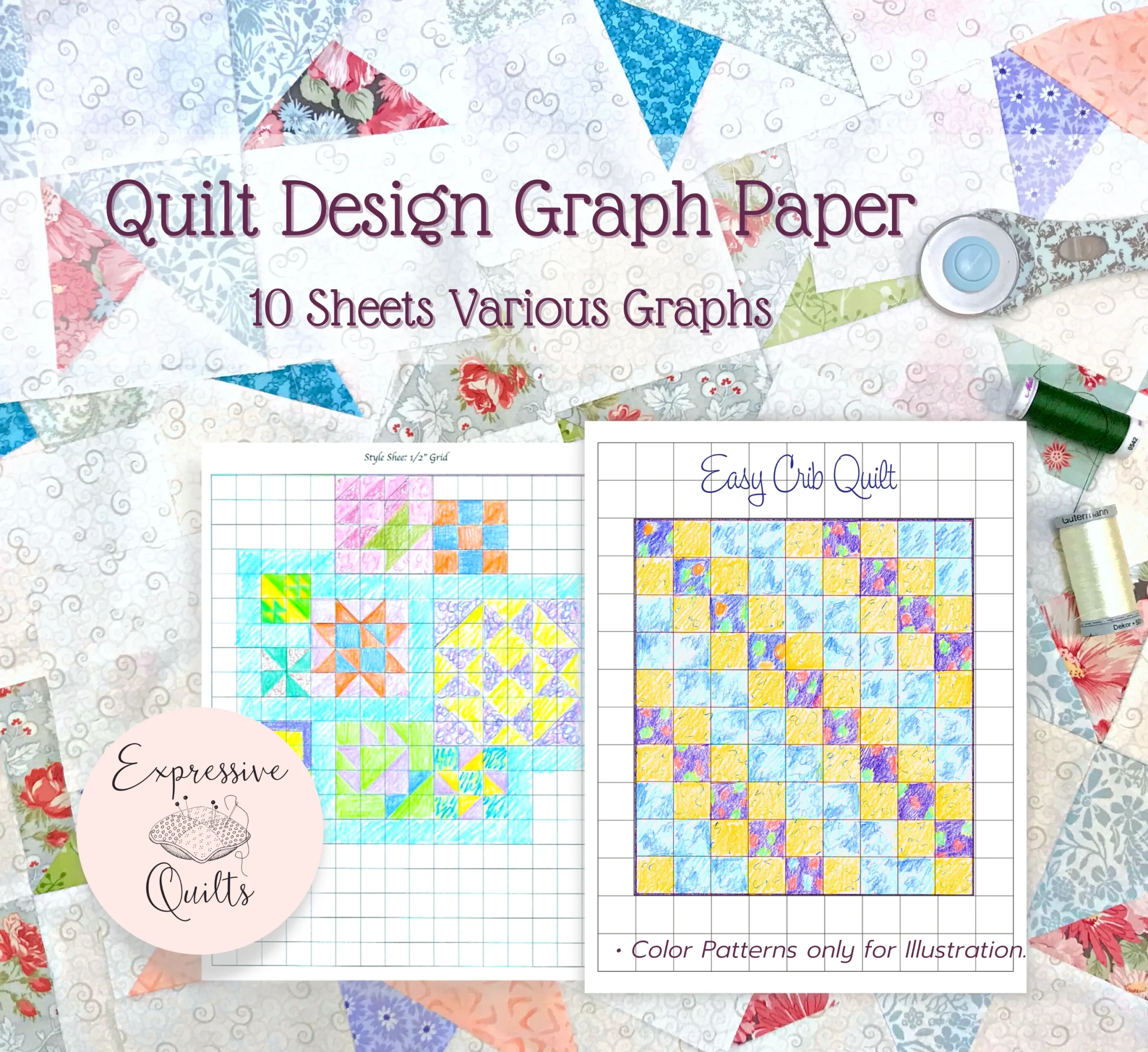 Quilter s Design Graph Paper 10 Graph Paper Grids PDF 